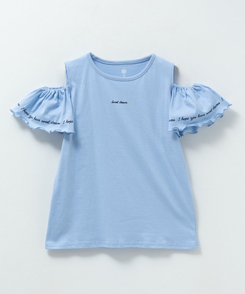 T-GRAPHICS 肩開きデザインプリント半袖Tシャツ キッズ メール便 対応商品商品画像-5