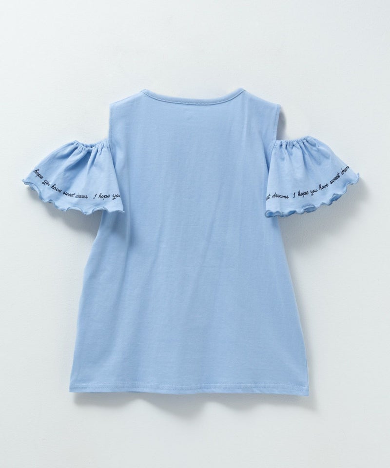 T-GRAPHICS 肩開きデザインプリント半袖Tシャツ キッズ メール便 対応商品商品画像-6