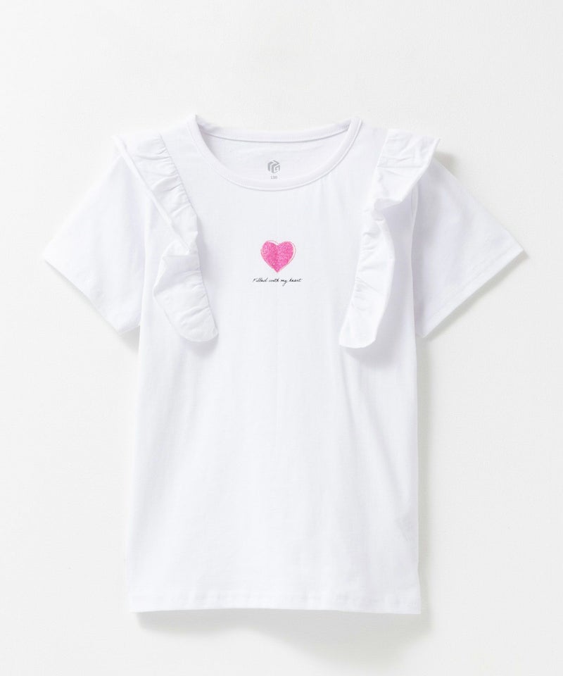 T-GRAPHICS  肩フリルデザインプリント半袖Tシャツ キッズ メール便 対応商品商品画像-3