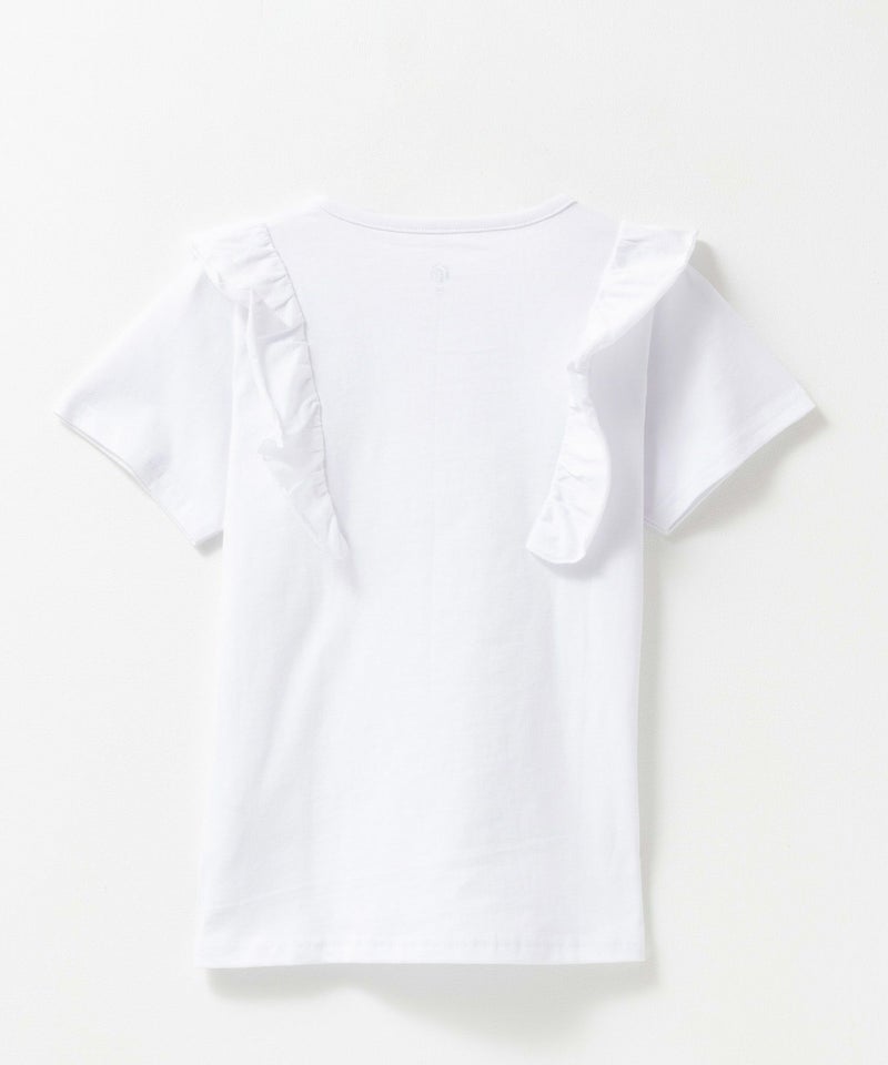 T-GRAPHICS 肩フリルデザインプリント半袖Tシャツ キッズ メール便 対応商品商品画像-4