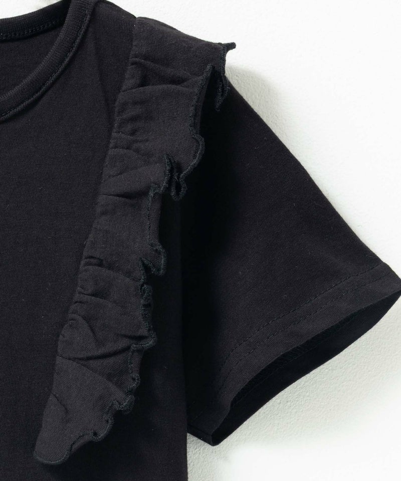 T-GRAPHICS 肩フリルデザインプリント半袖Tシャツ キッズ メール便 対応商品商品画像-5