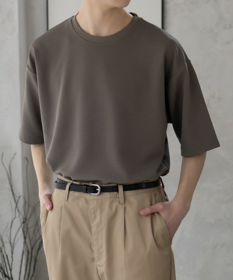 URBAN COLLECTION AIR Smoosy ドライリップル 無地テーパードTシャツ メンズ メール便 対応商品商品画像-5