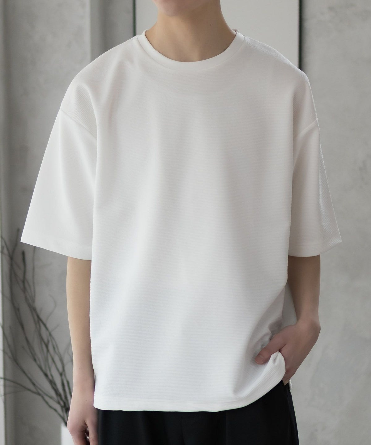 URBAN COLLECTION AIR Smoosy ドライリップル 無地テーパードTシャツ メンズ ネコポス 対応商品