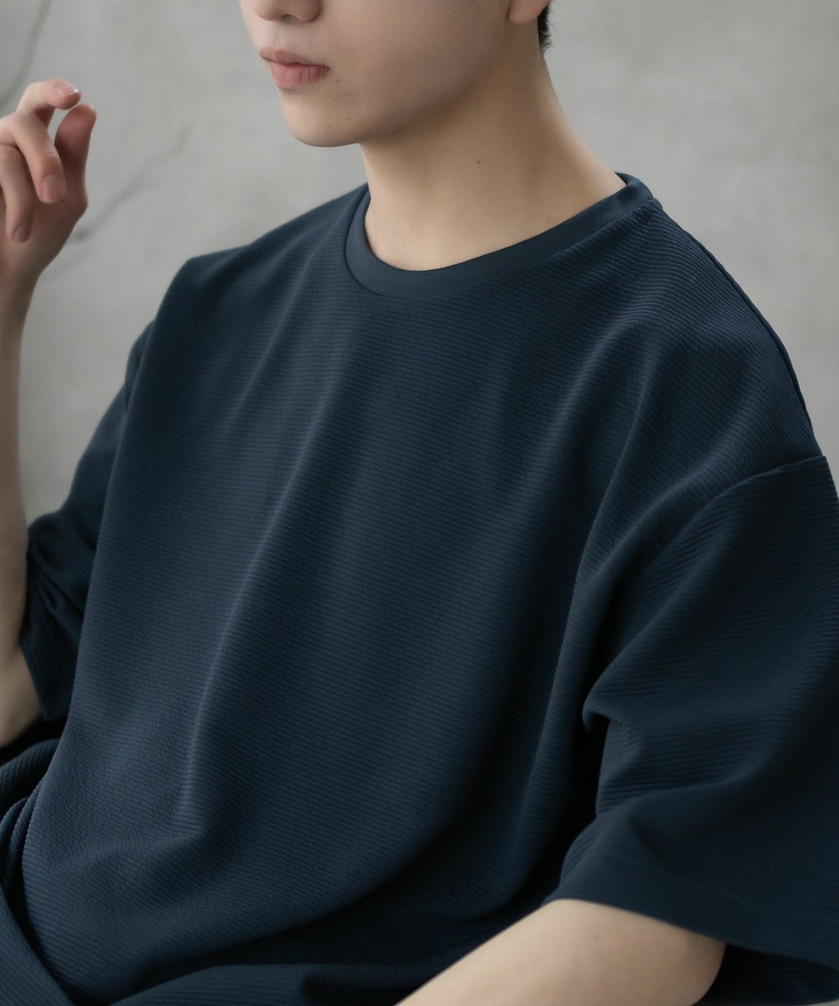 URBAN COLLECTION AIR Smoosy ドライリップル 無地テーパードTシャツ メンズ ネコポス 対応商品