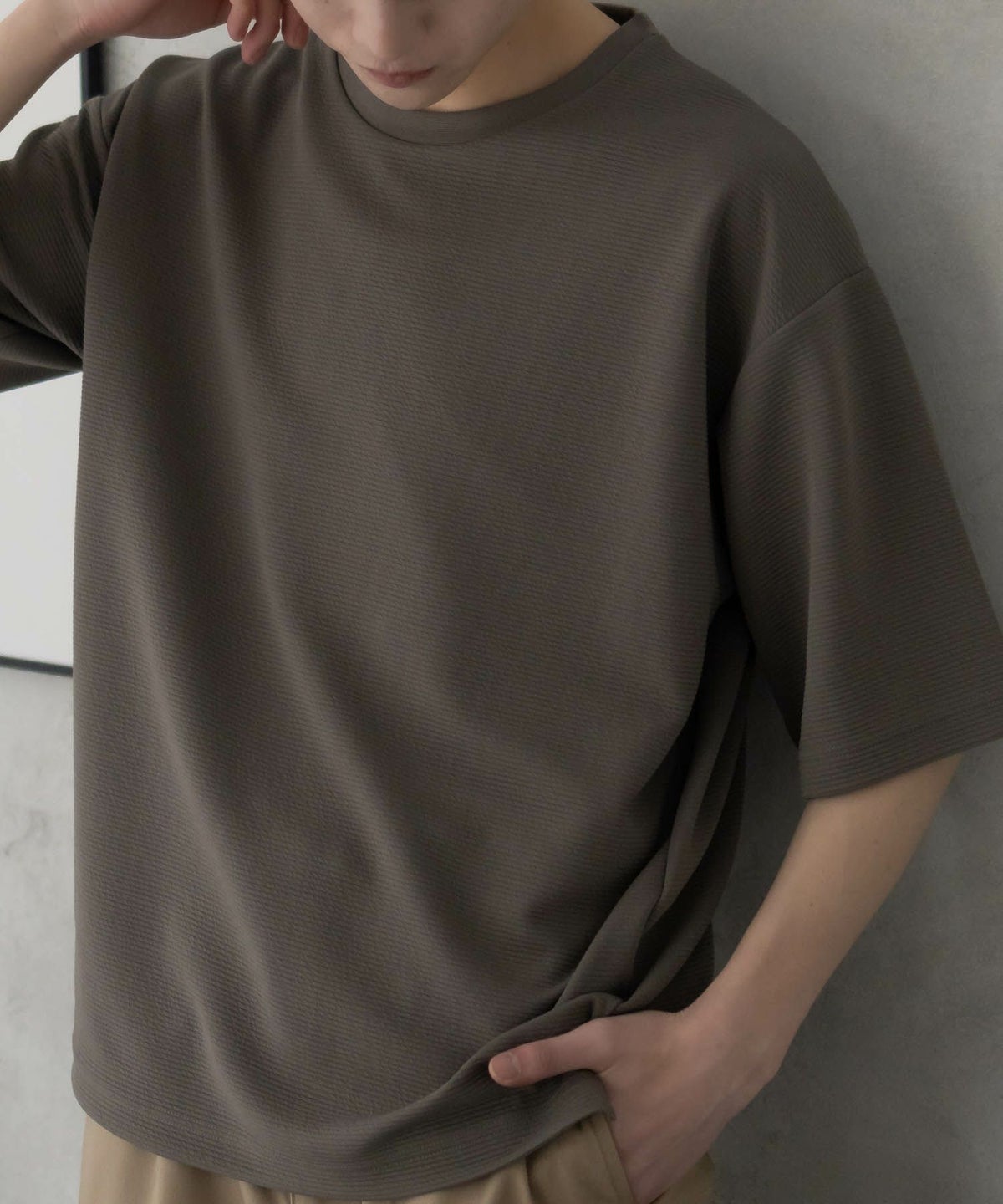 URBAN COLLECTION AIR Smoosy ドライリップル 無地テーパードTシャツ メンズ ネコポス 対応商品