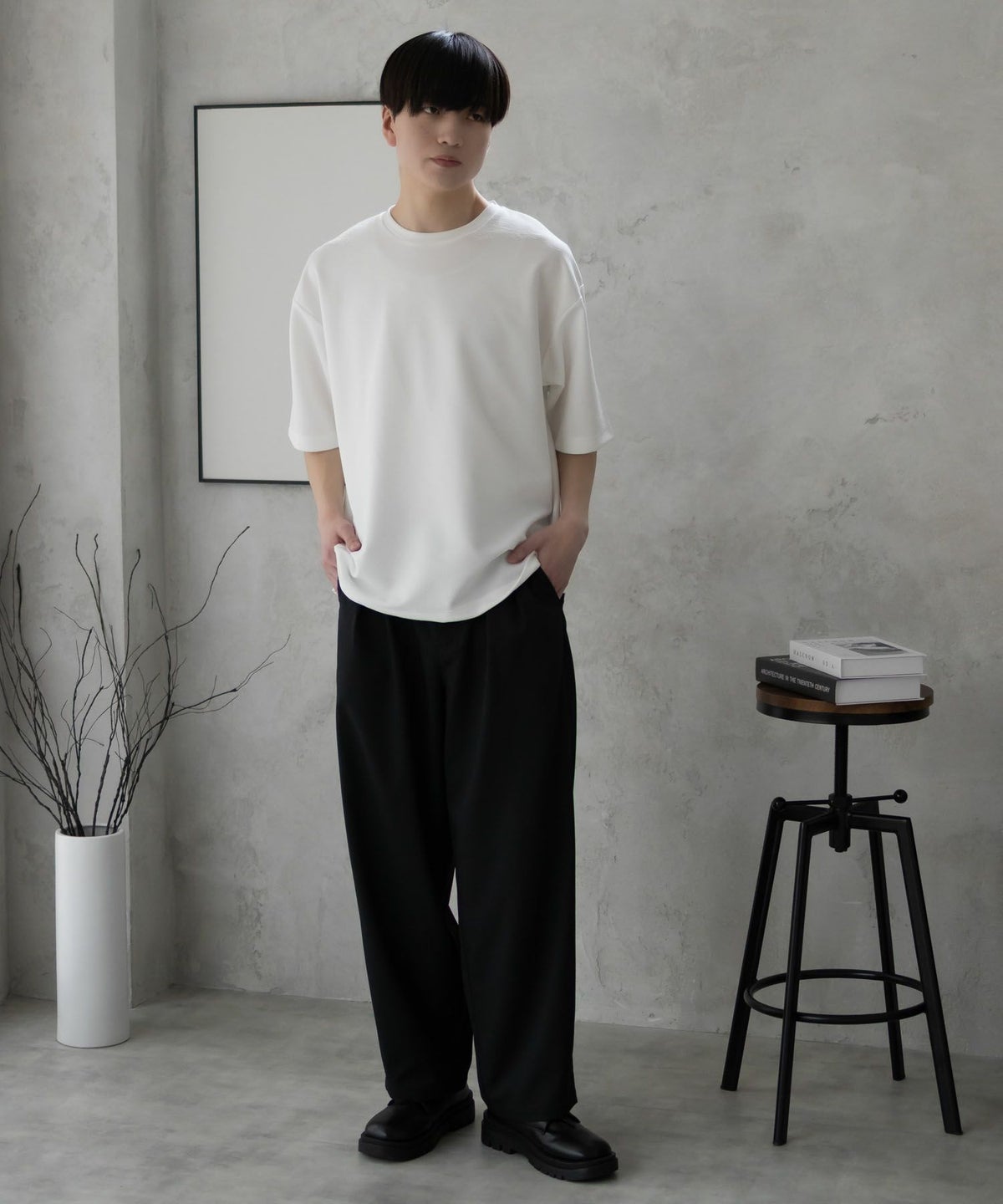 URBAN COLLECTION AIR Smoosy ドライリップル 無地テーパードTシャツ メンズ ネコポス 対応商品