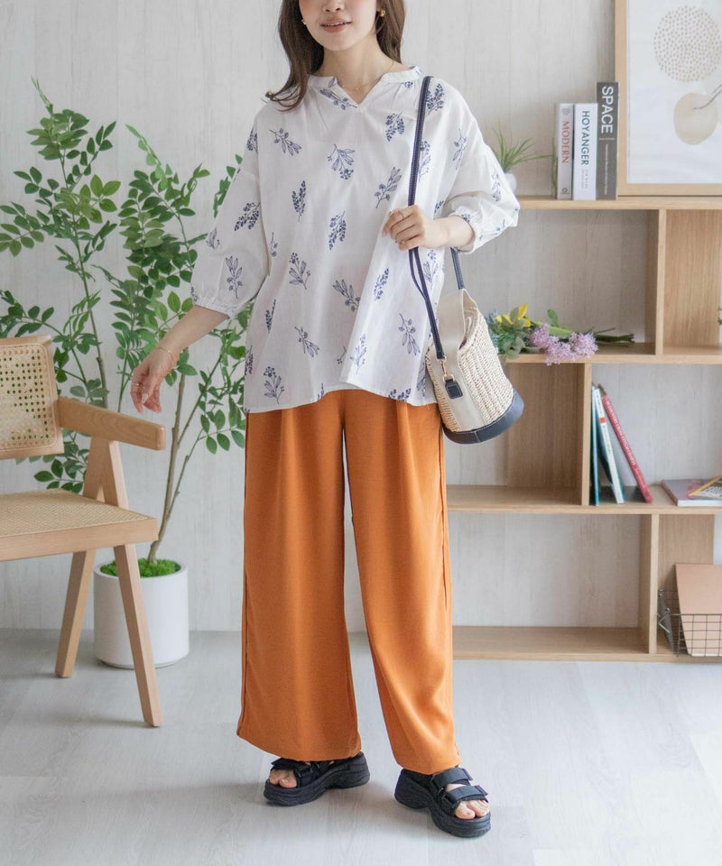 Howdy Marie インドファブリック 綿麻刺繍プルオーバー レディース商品画像-8