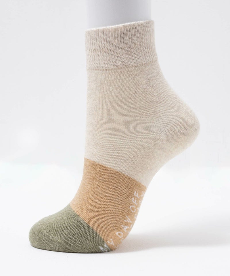 NAVY  クォーターソックス カラーグラデーション レディース商品画像-2