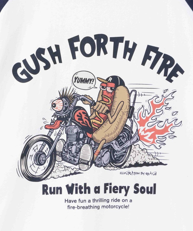 ラグランフードプリントTシャツ メンズ メール便 対応商品商品画像-16