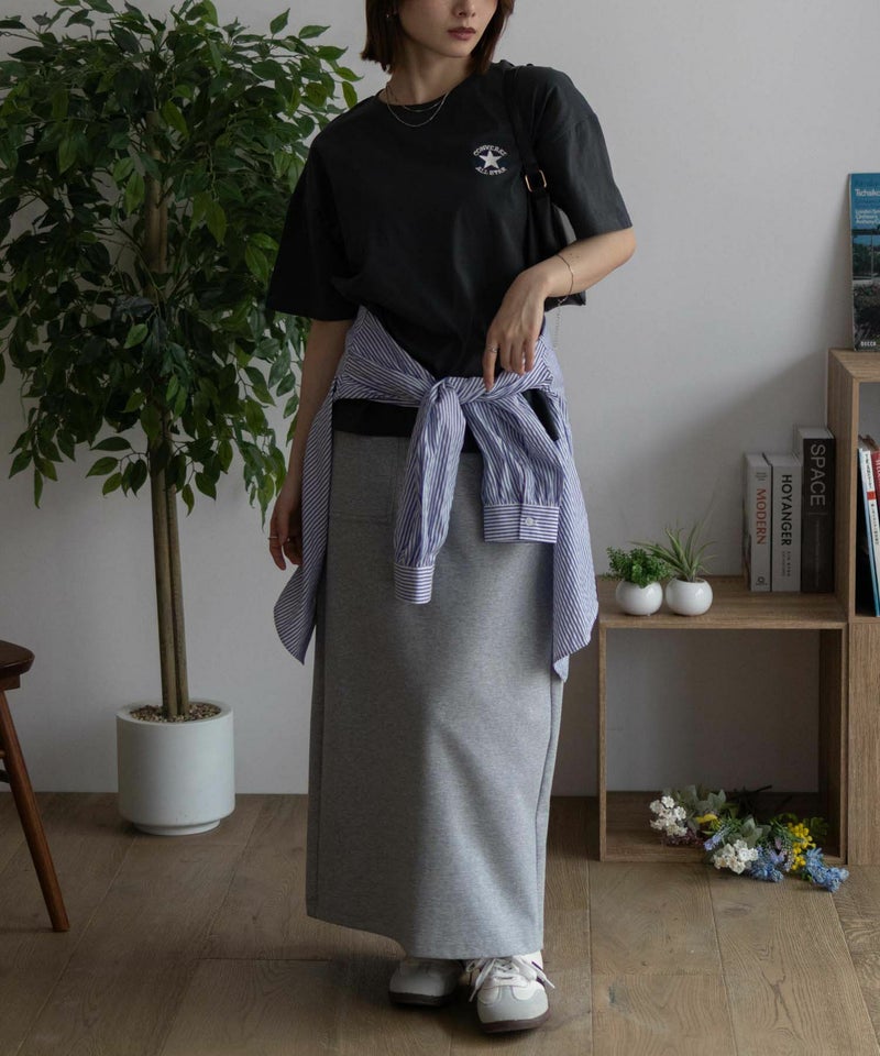 CONVERSE ワンポイントパッチ刺繍Tシャツ レディース メール便 対応商品商品画像-18