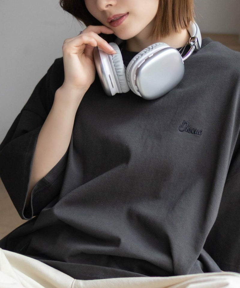 DISCUS  裾タックワンポイントTシャツ レディース メール便 対応商品商品画像-2