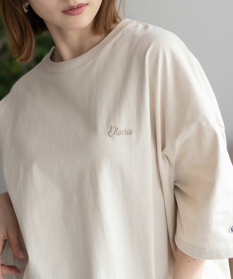 DISCUS 裾タックワンポイントTシャツ レディース メール便 対応商品商品画像-5