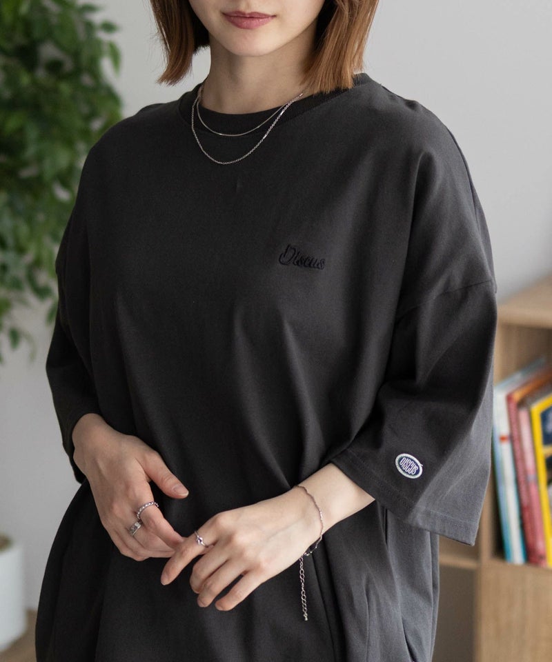 DISCUS 裾タックワンポイントTシャツ レディース メール便 対応商品商品画像-11