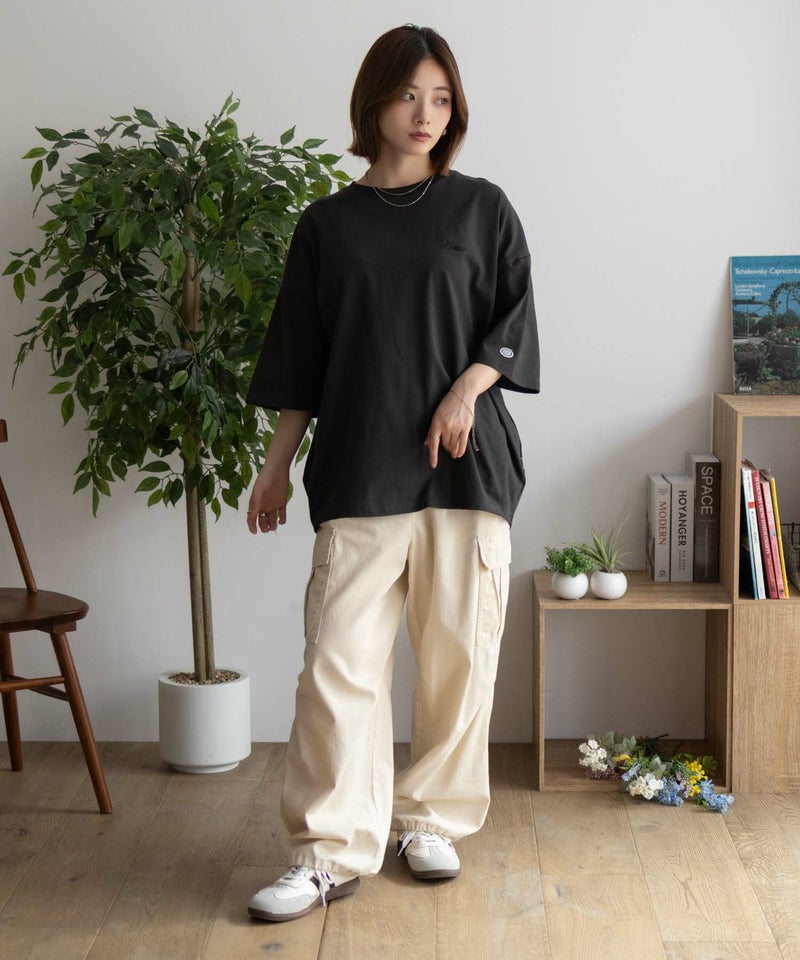 DISCUS 裾タックワンポイントTシャツ レディース メール便 対応商品商品画像-31