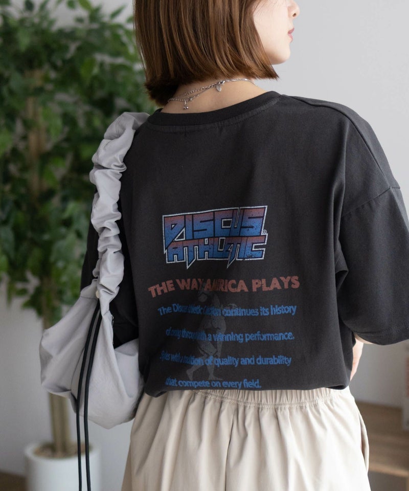 DISCUS プリントビッグTシャツ 人 レディース メール便 対応商品商品画像-4