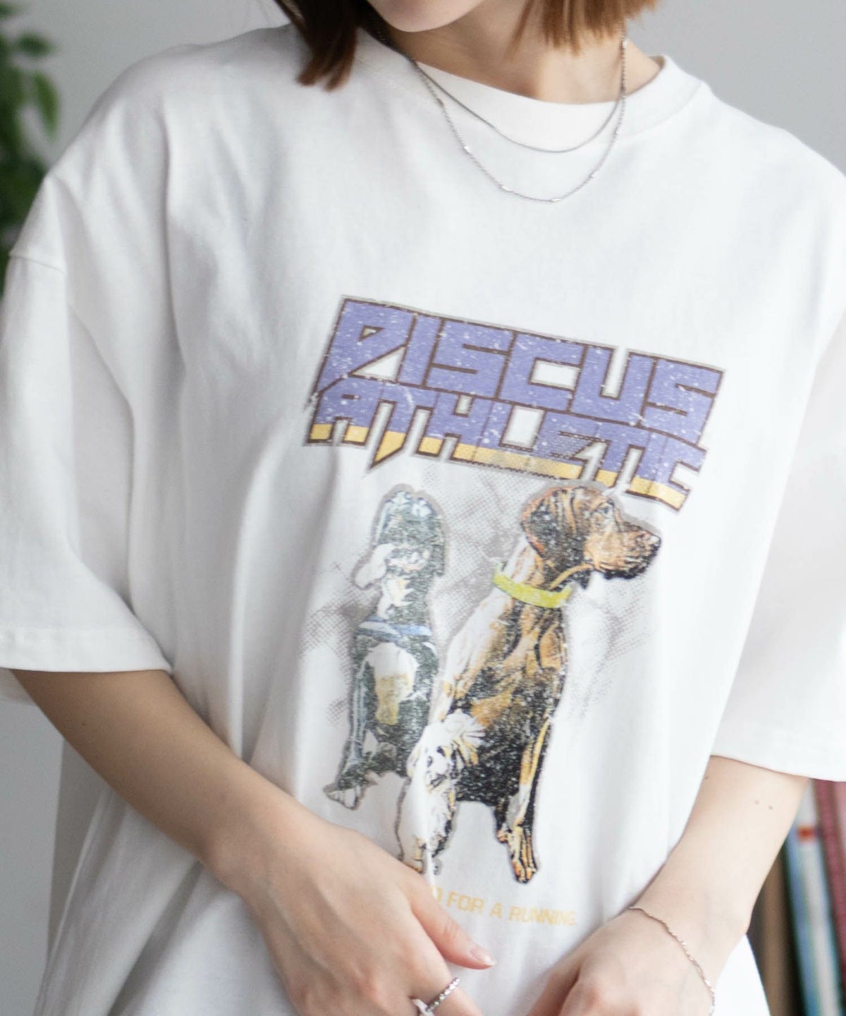 DISCUS プリントビッグTシャツ 犬 レディース ネコポス 対応商品