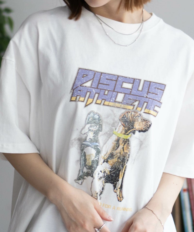 DISCUS  プリントビッグTシャツ 犬 レディース メール便 対応商品商品画像-10