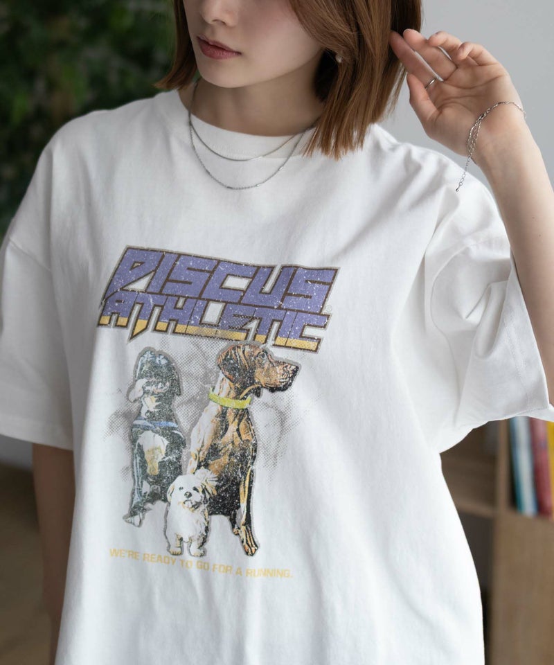 DISCUS  プリントビッグTシャツ 犬 レディース メール便 対応商品商品画像-11
