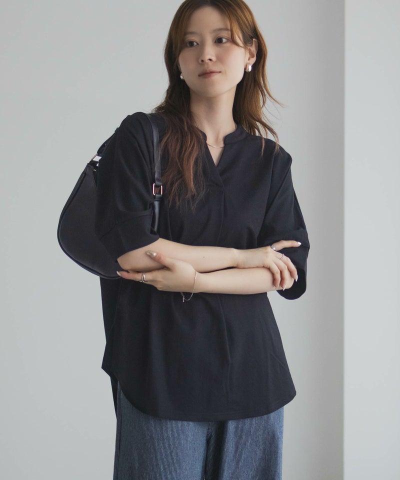 nAvy SARARI  スキッパー5分袖ブラウス レディース商品画像-2