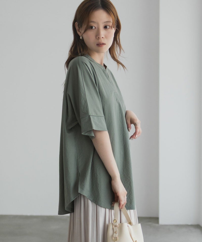 nAvy SARARI  スキッパー5分袖ブラウス レディース商品画像-11