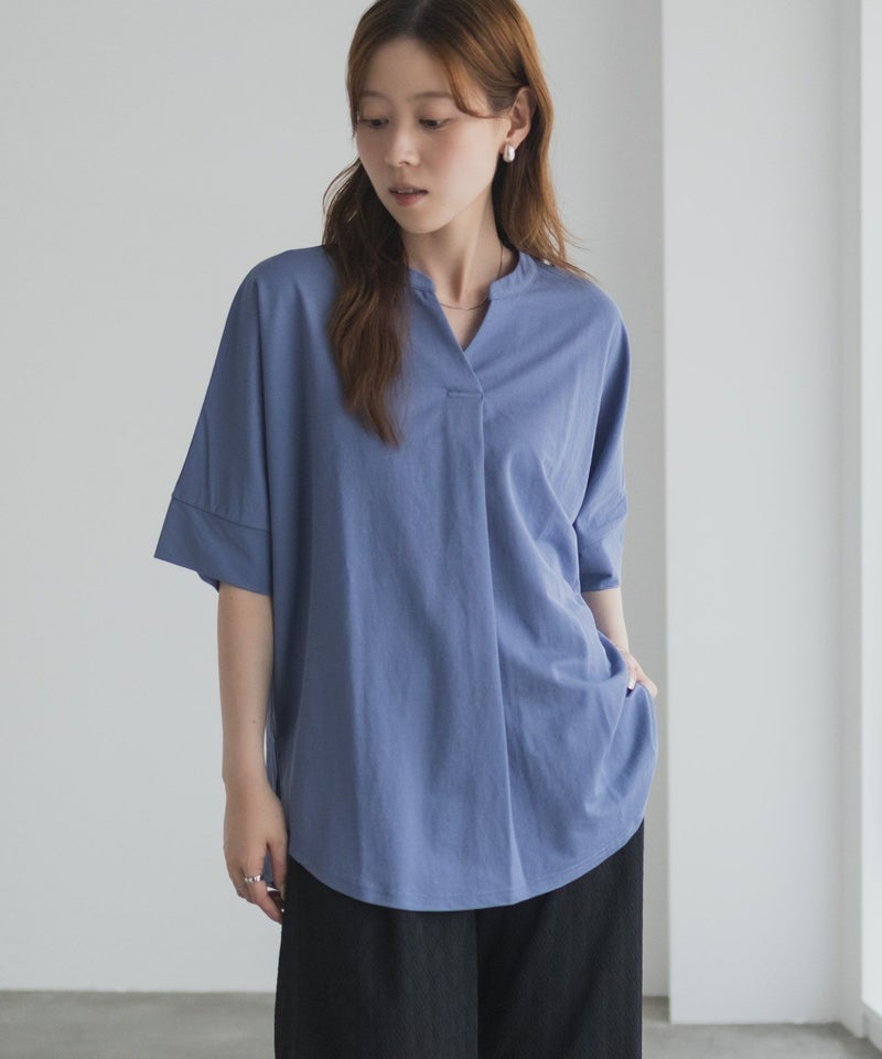 nAvy SARARI スキッパー5分袖ブラウス レディース商品画像-13