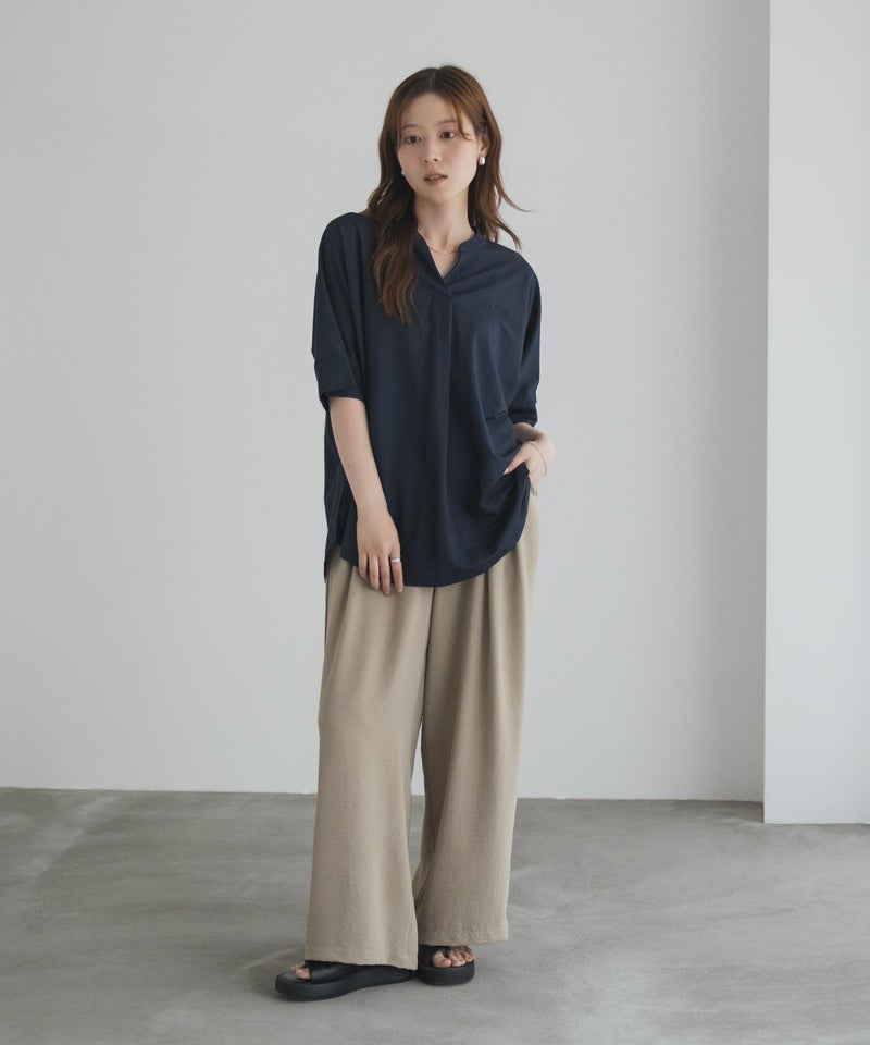 nAvy SARARI スキッパー5分袖ブラウス レディース商品画像-18