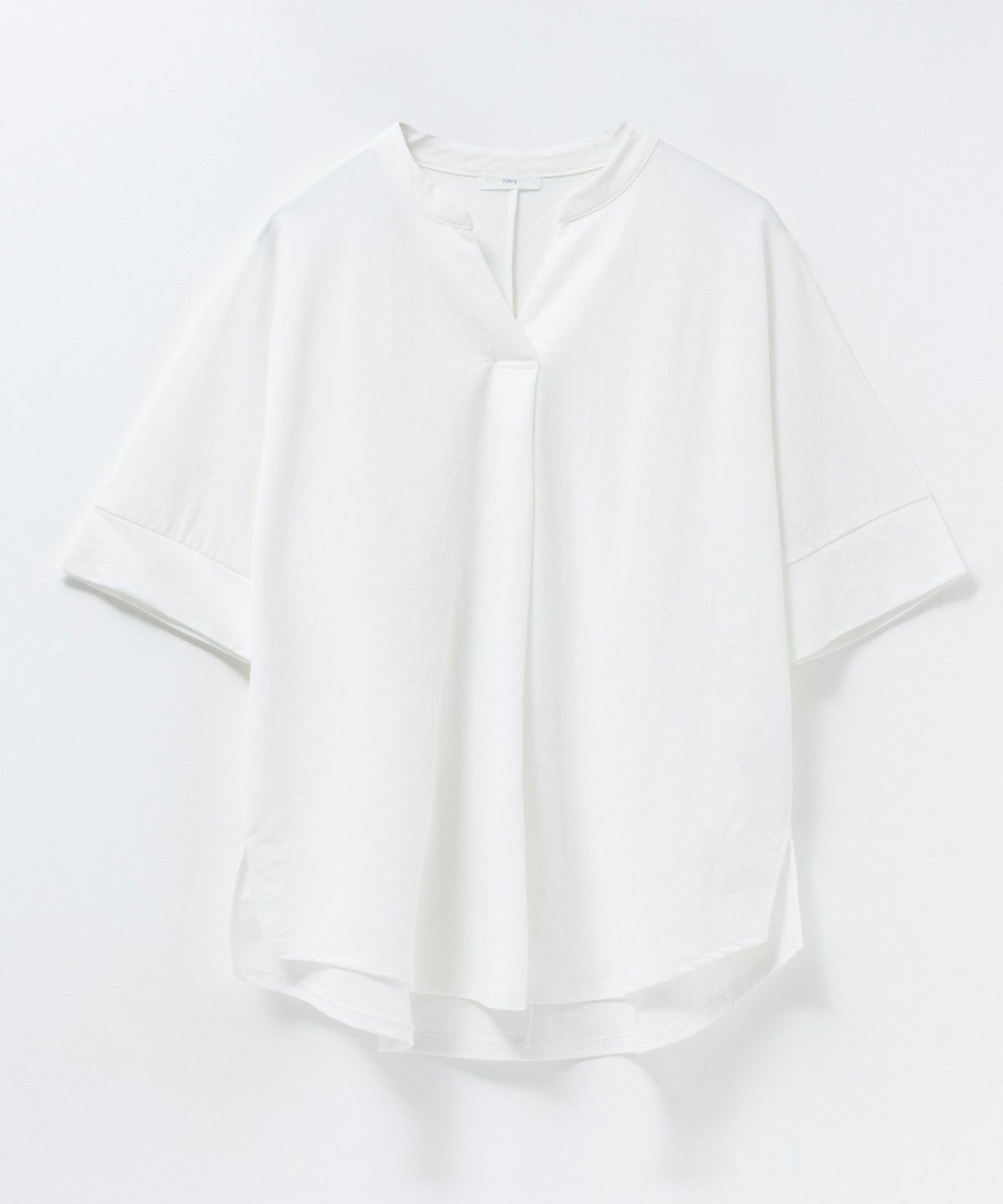 nAvy SARARI スキッパー5分袖ブラウス レディース