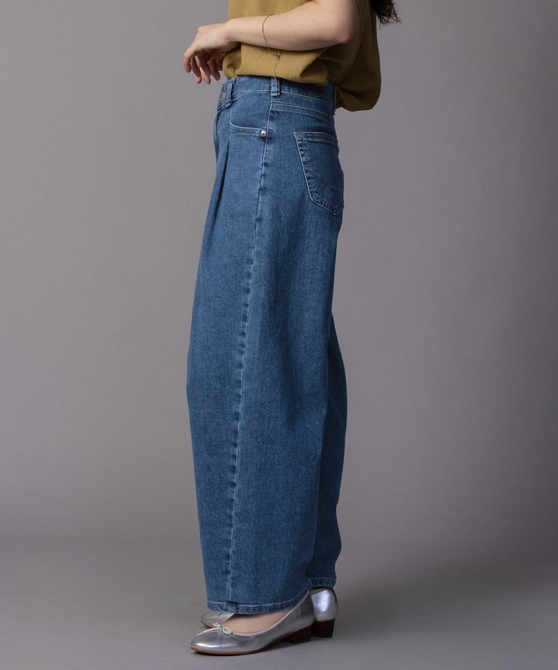 SOMETHING HANAタックカーブデニムパンツ レディース商品画像-4