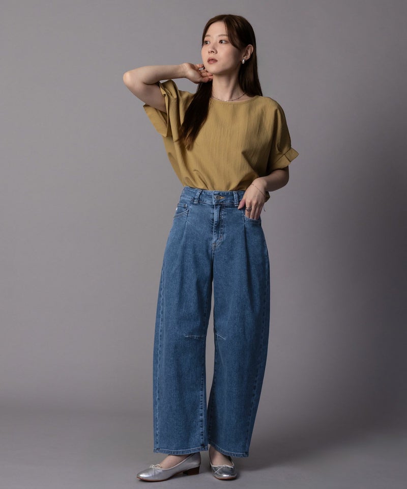 SOMETHING  HANAタックカーブデニムパンツ レディース商品画像-20