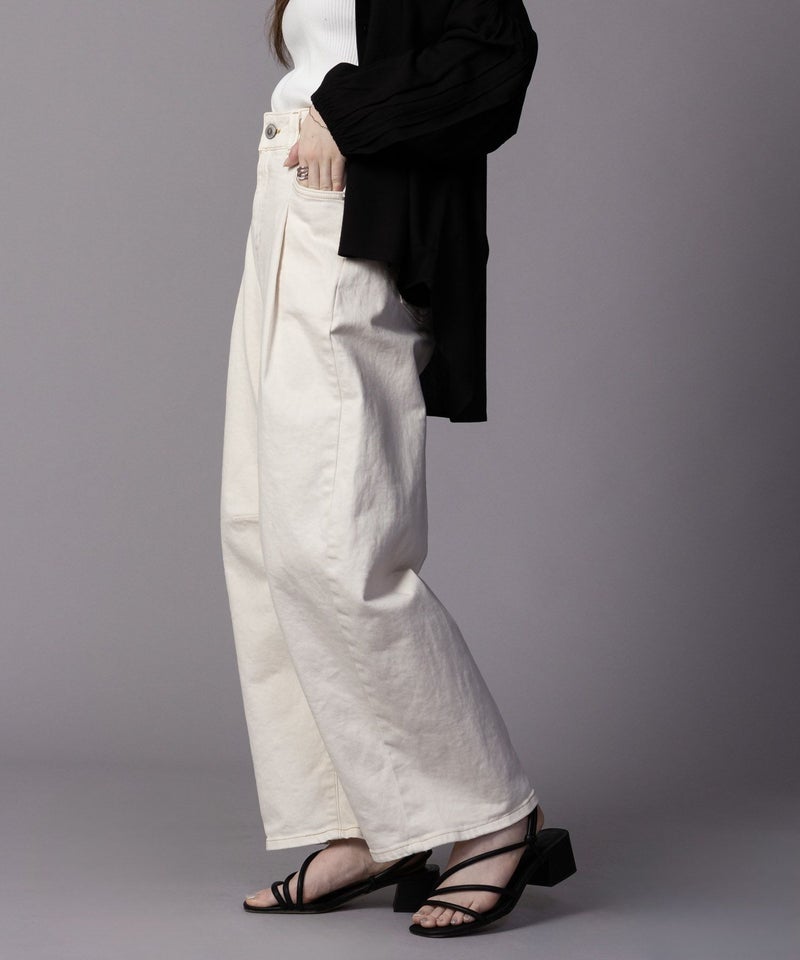 SOMETHING  HANAタックカーブデニムパンツ レディース商品画像-3