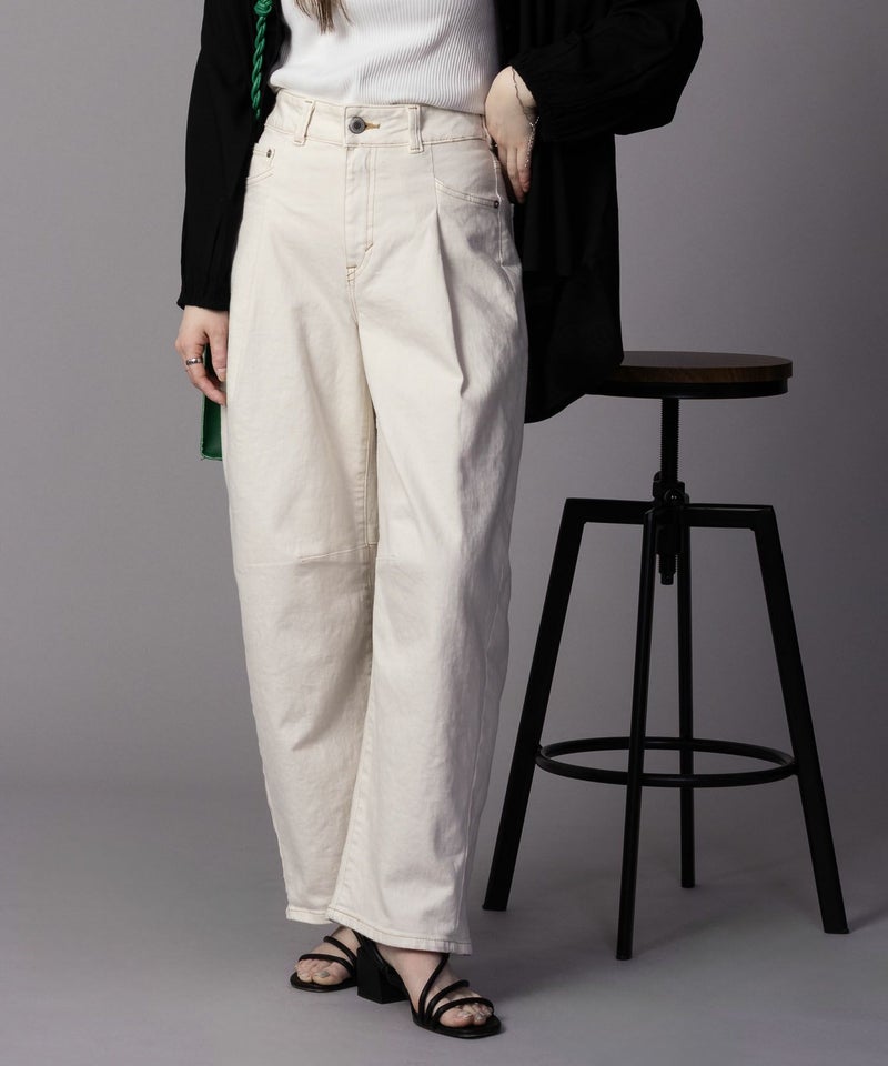 SOMETHING HANAタックカーブデニムパンツ レディース商品画像-4