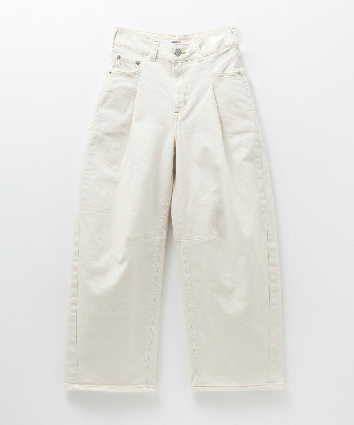 SOMETHING HANAタックカーブデニムパンツ レディース