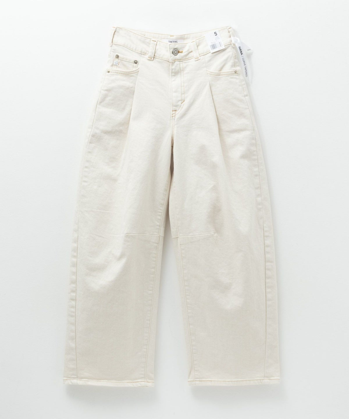 SOMETHING HANAタックカーブデニムパンツ レディース