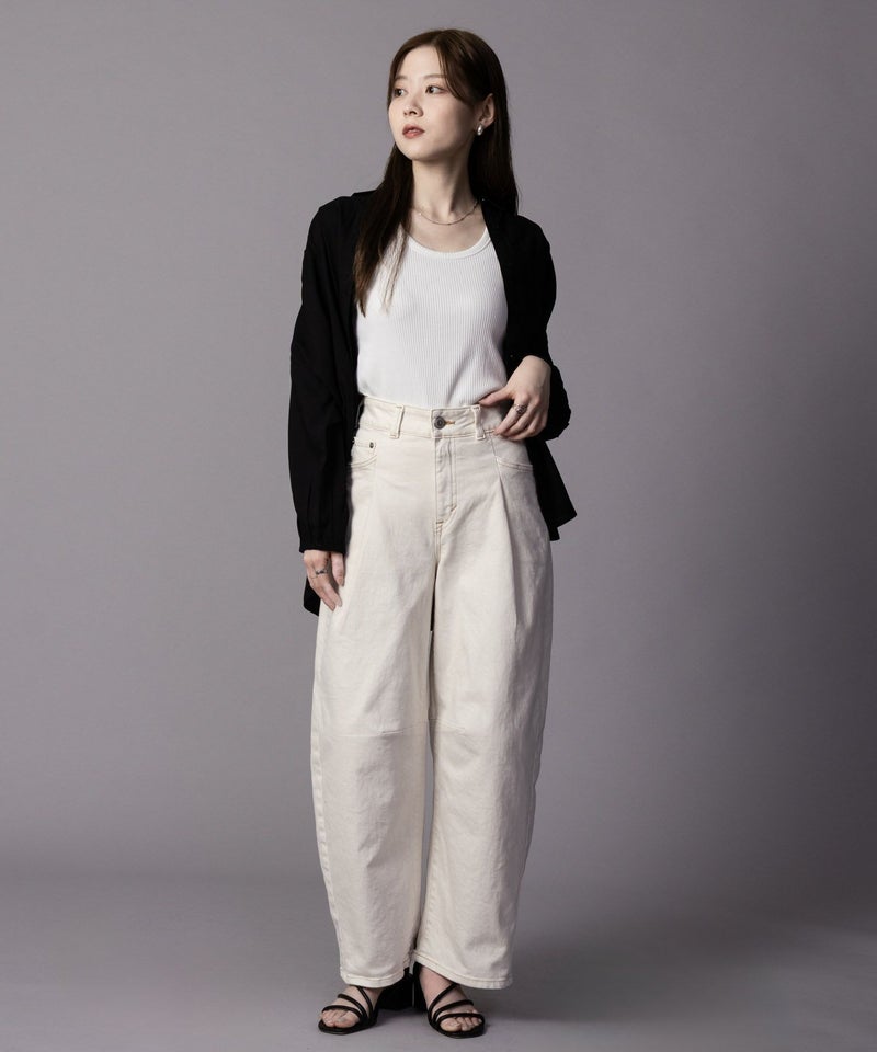 SOMETHING  HANAタックカーブデニムパンツ レディース商品画像-21