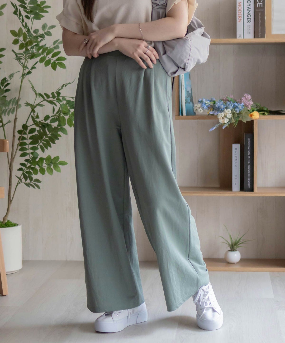 nAvy SARARI ワイドパンツ レディース