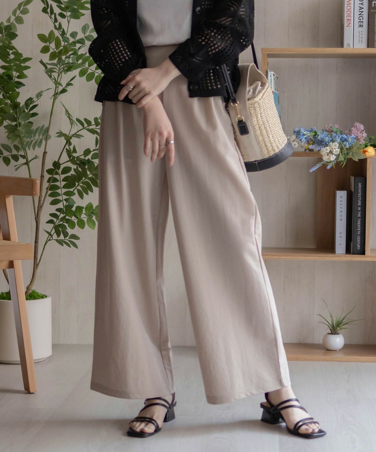 nAvy SARARI ワイドパンツ レディース