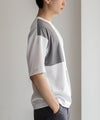 URBAN COLLECTION  カットジョーゼット 布帛パネル切替テーパードTシャツ メンズ メール便 対応商品商品サムネイル-7