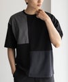 URBAN COLLECTION  カットジョーゼット 布帛パネル切替テーパードTシャツ メンズ メール便 対応商品商品サムネイル-11