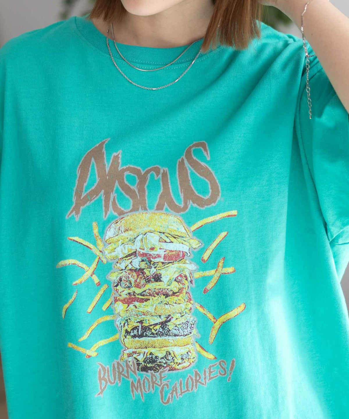 DISCUS プリントビッグTシャツ バーガー レディース ネコポス 対応商品