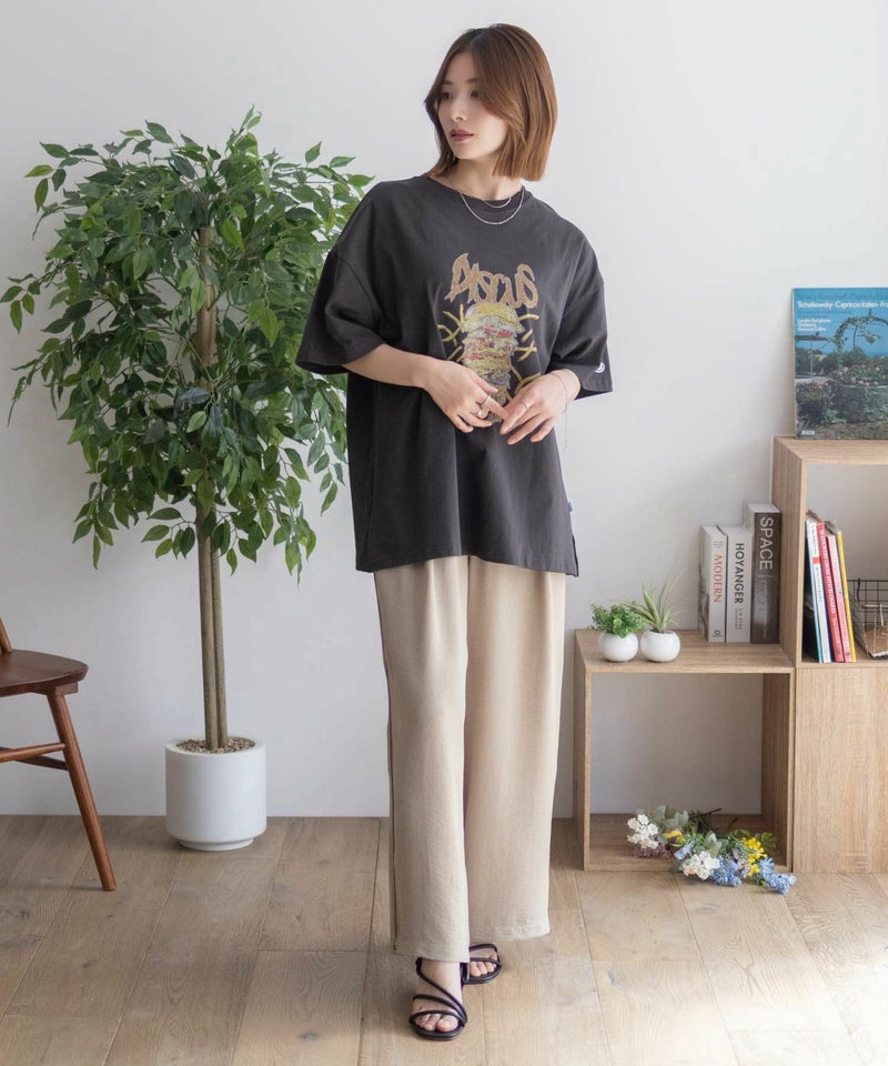 DISCUS プリントビッグTシャツ バーガー レディース メール便 対応商品商品画像-23