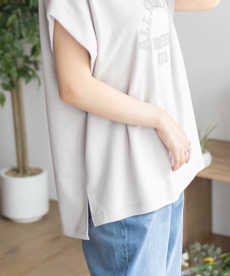 CONVERSE  ポンチ素材 ボックスシルエットTシャツ レディース メール便 対応商品商品画像-11