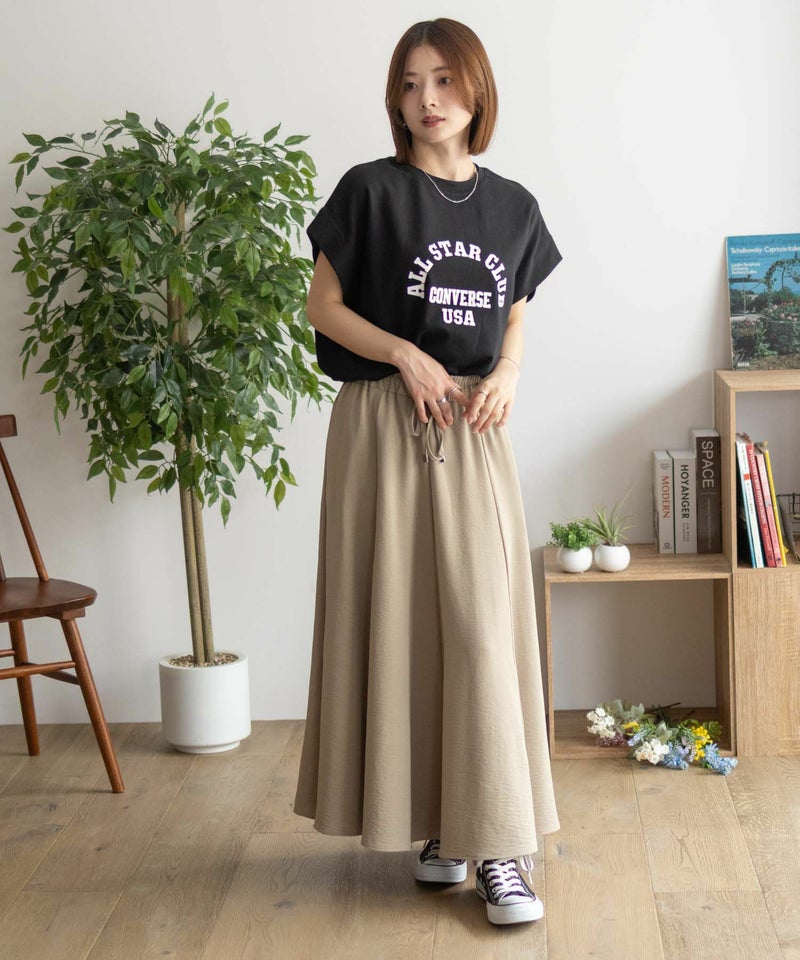 CONVERSE ポンチ素材 ボックスシルエットTシャツ レディース メール便 対応商品商品画像-28