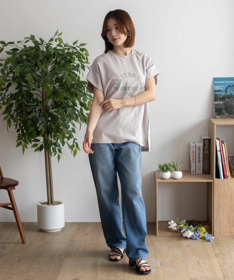 CONVERSE  ポンチ素材 ボックスシルエットTシャツ レディース メール便 対応商品商品画像-29