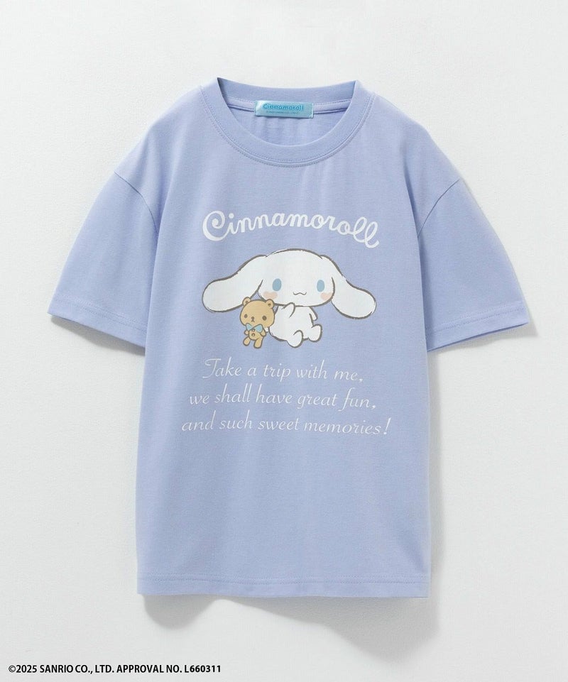 サンリオキャラクターズ シナモロール プリントTシャツ キッズ メール便 対応商品商品画像-1
