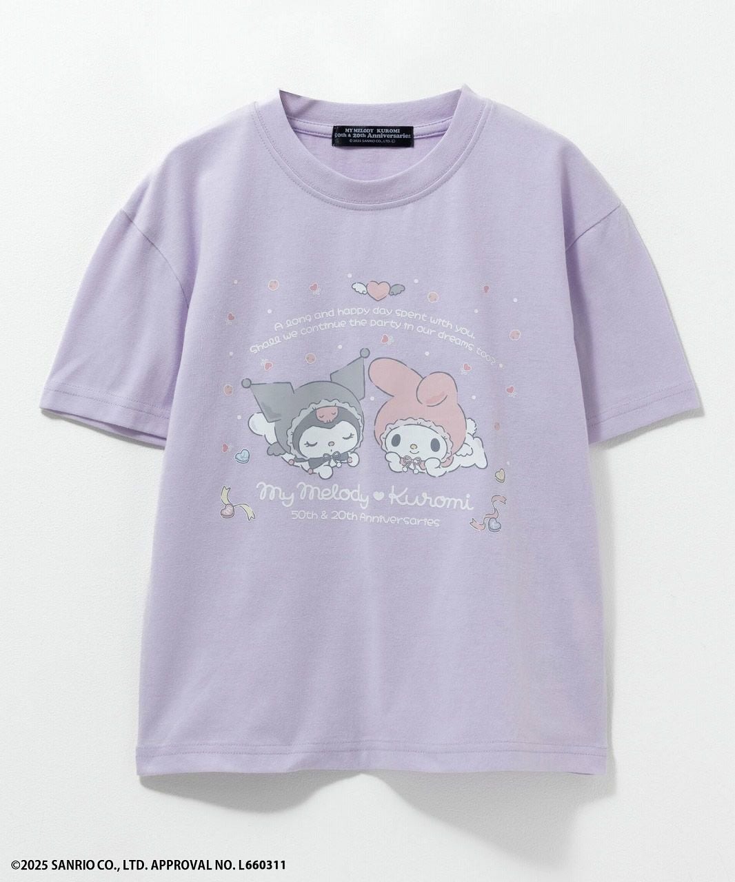 サンリオキャラクターズ クロミ マイメロディ 周年Tシャツ キッズ ネコポス 対応商品