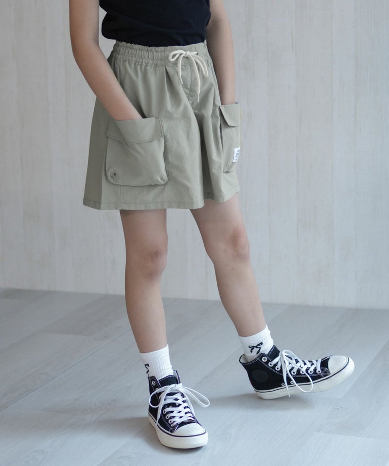 NAVY SARARI 水陸両用カーゴキュロット キッズ メール便 対応商品商品画像-4