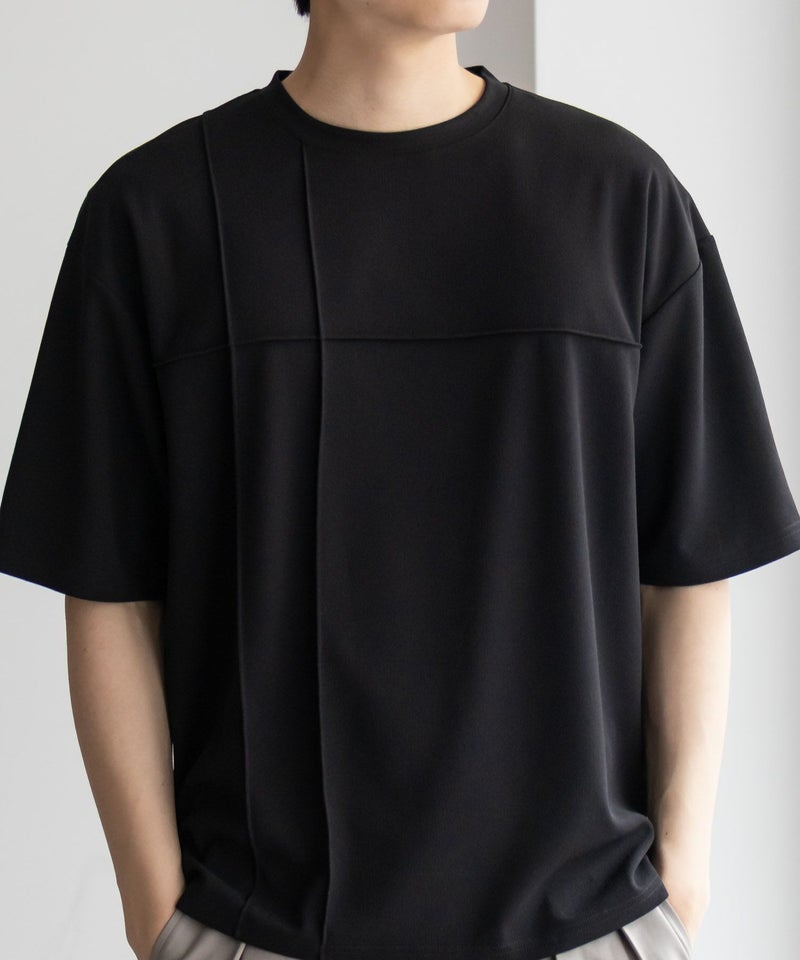 URBAN COLLECTION AIR Smoosy カットジョーゼットピンタックテーパードTシャツ メンズ メール便 対応商品商品画像-3