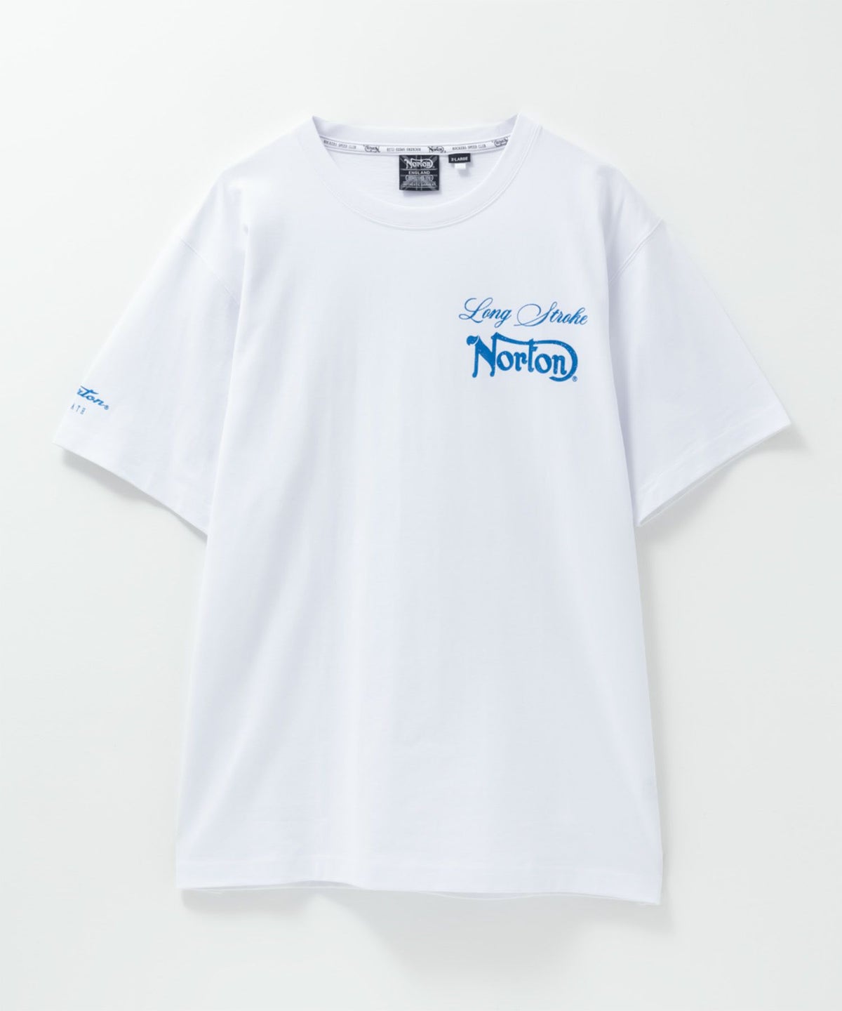 Norton ブルーラメプリントTシャツ メンズ