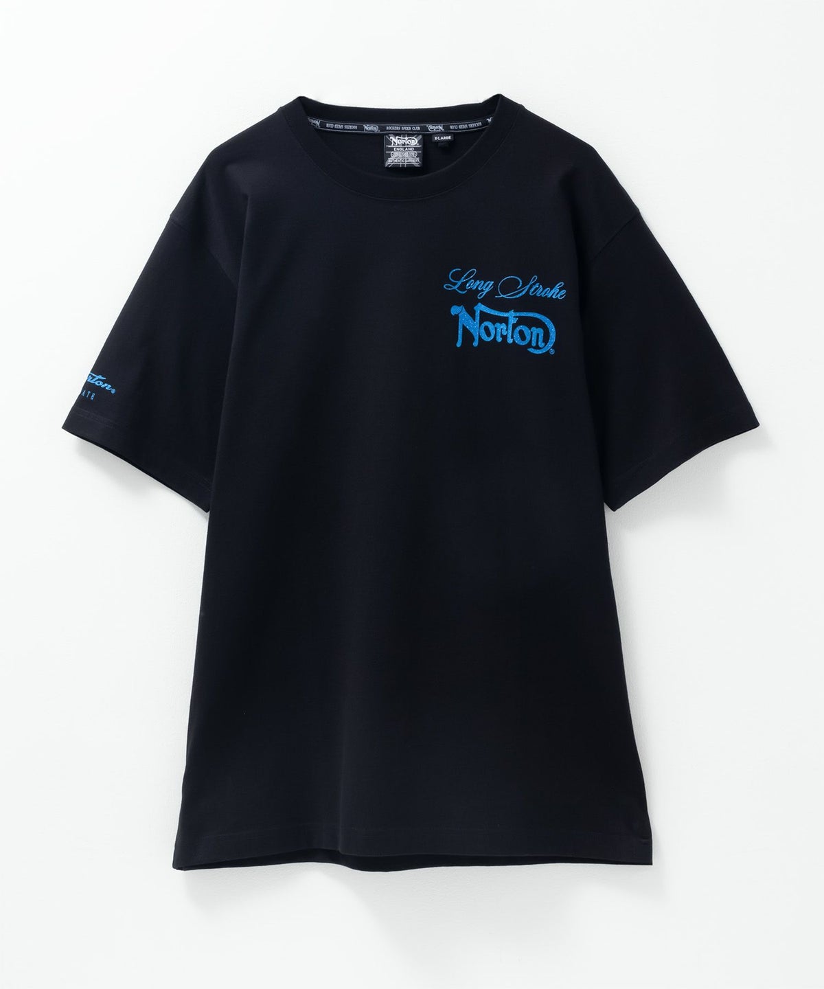 Norton ブルーラメプリントTシャツ メンズ