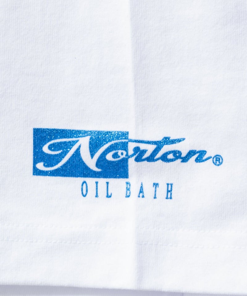 Norton  ブルーラメプリントTシャツ メンズ商品画像-8